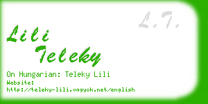 lili teleky business card
